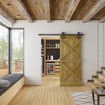 Country-Style-Single-Barn-Door-Hardware-Kit-Front-View