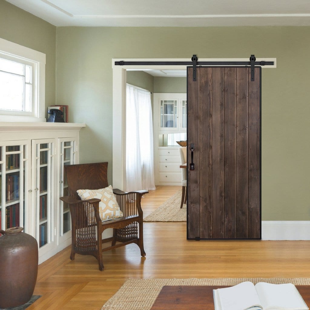 BarnCraft Vertical Iron Plank Barn Door – Dusty's Rustic Rolling Doors