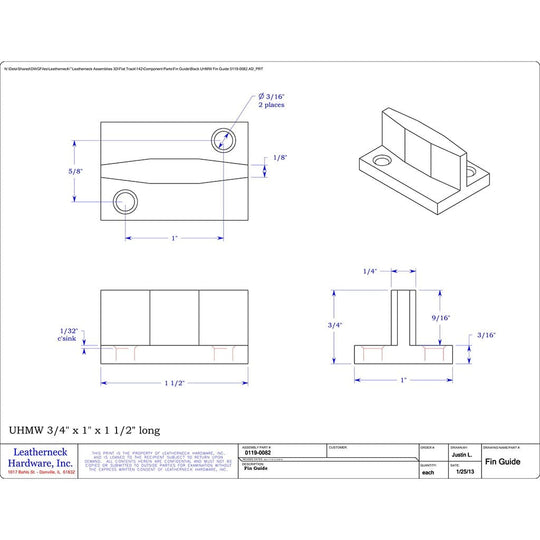 Leatherneck Hardware Bottom Fin Guide – Dusty's Rustic Rolling Doors