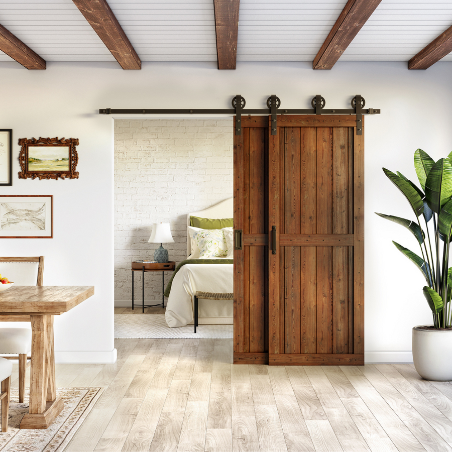 SingleTrack Bypass Barn Door Hardware Kits Dusty's Rustic Rolling Doors